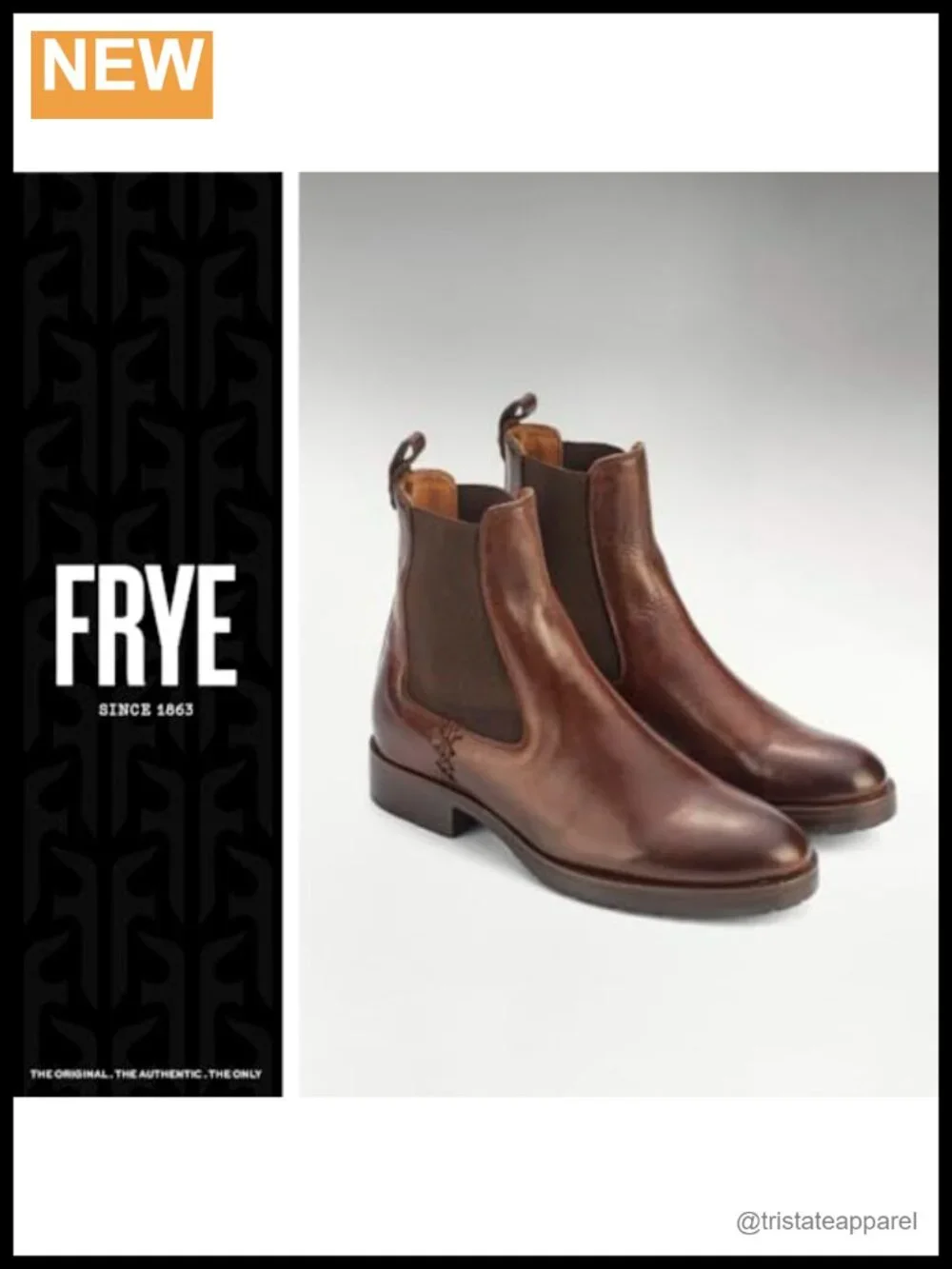 Genuine Leather Chelsea Boots Women Pull-On Leather Lining Low Heel Round Toe